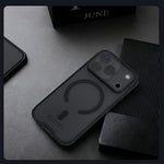 NILLKIN Camshield Pro Magnetic Series For iPhone 18 Pro Max / 17 Pro Max Case TPU + PC Clear Black Phone Cover with Camera Slider