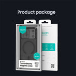 NILLKIN Camshield Pro Magnetic Series For iPhone 18 Pro Max / 17 Pro Max Case TPU + PC Clear Black Phone Cover with Camera Slider