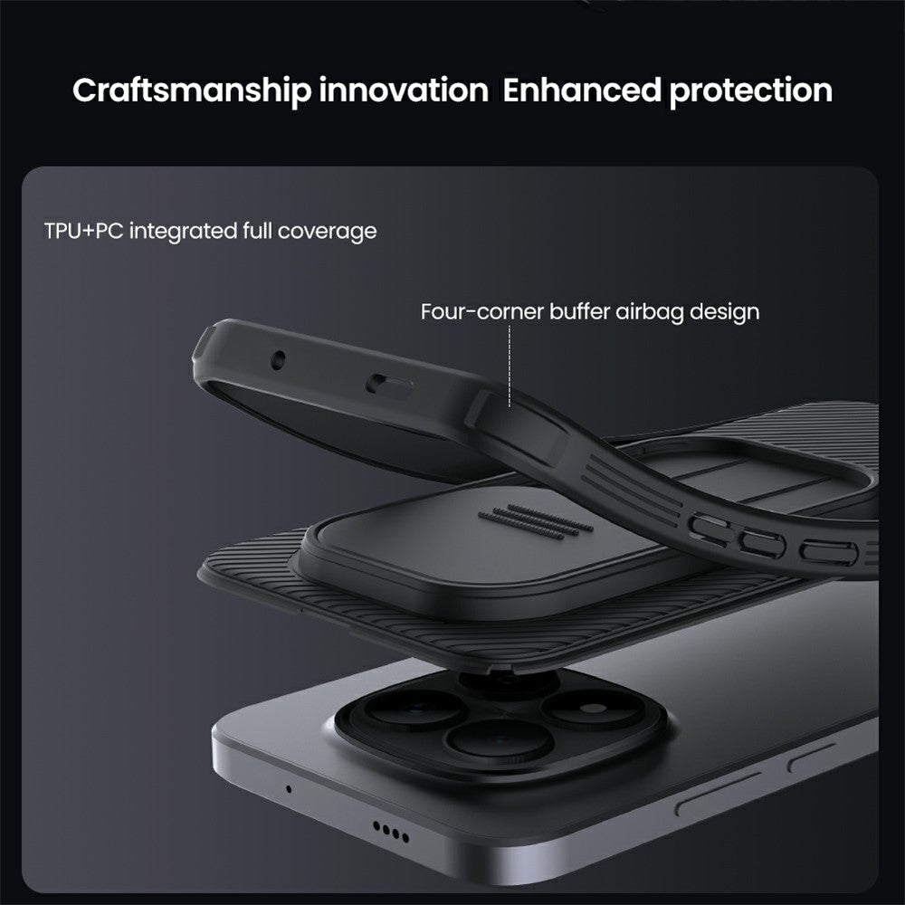 NILLKIN Camshield Pro Series for Xiaomi Poco M8 Pro 5G / Redmi Note 15 Pro+ 5G (Global) Case PC + TPU Phone Cover with Camera Slider