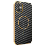 Phone Case For Samsung Galaxy A06 5G / F06 5G / M05 4G / M06 5G Carbon Fiber Textured Electroplated TPU Back Cover