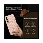 For Samsung Galaxy S25 FE Phone Case Carbon Fiber Textured Electroplated TPU Back Cover
