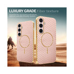 For Samsung Galaxy S24+ Phone Case Carbon Fiber Textured Electroplated TPU Back Cover