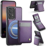 JEEHOOD For Samsung Galaxy A52 5G / Galaxy A52s 5G / Galaxy A52 4G Leather Back Cover Magnetic Case  J06 Phone Case with Card Bag RFID Blocking