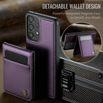 JEEHOOD For Samsung Galaxy A52 5G / Galaxy A52s 5G / Galaxy A52 4G Leather Back Cover Magnetic Case  J06 Phone Case with Card Bag RFID Blocking