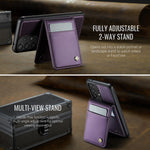 JEEHOOD For Samsung Galaxy A52 5G / Galaxy A52s 5G / Galaxy A52 4G Leather Back Cover Magnetic Case  J06 Phone Case with Card Bag RFID Blocking