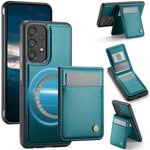 JEEHOOD For Samsung Galaxy A52 5G / Galaxy A52s 5G / Galaxy A52 4G Leather Back Cover Magnetic Case  J06 Phone Case with Card Bag RFID Blocking