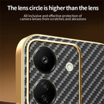 For Xiaomi Redmi 13C 4G / Poco C65 4G Phone Case Carbon Fiber Textured Electroplated TPU Back Cover