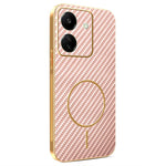 For Xiaomi Redmi 13C 4G / Poco C65 4G Phone Case Carbon Fiber Textured Electroplated TPU Back Cover