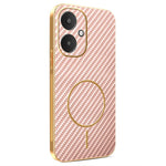 Telefoncover til Xiaomi Redmi 13C 5G / 13R 5G / Poco M6 5G med kulfibertekstur, galvaniseret TPU-bagside