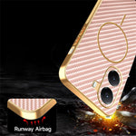 For Xiaomi Poco X7 Pro 5G / Redmi Turbo 4 5G Phone Case Carbon Fiber Textured Electroplated TPU Back Cover