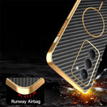 For Xiaomi Redmi 15 4G (EU) (171mm) Phone Case Carbon Fiber Textured Electroplated TPU Back Cover
