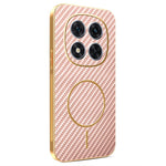 For Xiaomi Redmi Note 14 Pro 5G / Poco X7 5G Phone Case Carbon Fiber Textured Electroplated TPU Back Cover