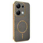 Phone Case For Xiaomi Redmi Note 13 Pro 4G / 14S 4G / Poco M6 Pro 4G Carbon Fiber Textured Electroplated TPU Back Cover