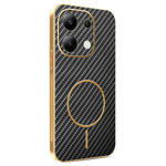 Xiaomi Redmi Note 13 4G mobilskal Kolfiber Texturerat Elektropläterat TPU Bakstycke