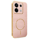Phone Case For Xiaomi Redmi Note 13 Pro 5G / Poco X6 5G / X6 Neo 5G Carbon Fiber Textured Electroplated TPU Back Cover