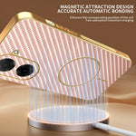 For Xiaomi Redmi A5 NFC (EU) (173.45mm) Phone Case Carbon Fiber Textured Electroplated TPU Back Cover