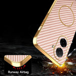 For Xiaomi Redmi A5 NFC (EU) (173.45mm) Phone Case Carbon Fiber Textured Electroplated TPU Back Cover