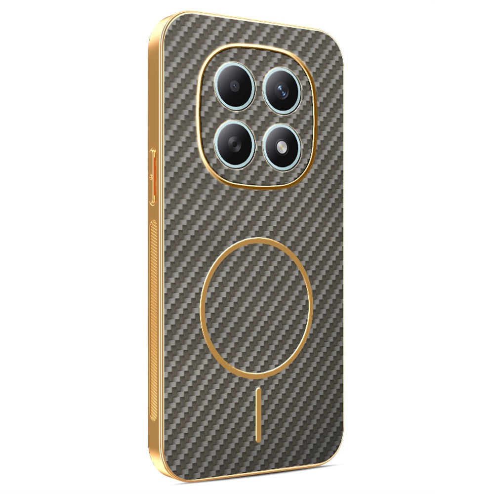 For Xiaomi Poco M8 5G / Redmi Note 15 5G (Global) / 15 4G (Global) Phone Case Carbon Fiber Textured Electroplated TPU Back Cover