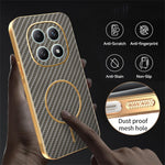 For Xiaomi Poco M8 5G / Redmi Note 15 5G (Global) / 15 4G (Global) Phone Case Carbon Fiber Textured Electroplated TPU Back Cover