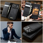 CASEME For iPhone 18 Pro / 17 Pro Case  C49 Compatible with MagSafe RFID Blocking Detachable Wallet Leather Phone Cover