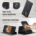 CASEME For iPhone 18 Pro / 17 Pro Case  C49 Compatible with MagSafe RFID Blocking Detachable Wallet Leather Phone Cover