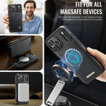 CASEME For iPhone 18 Pro / 17 Pro Case  C49 Compatible with MagSafe RFID Blocking Detachable Wallet Leather Phone Cover