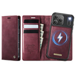 CASEME For iPhone 18 Pro / 17 Pro Case  C49 Compatible with MagSafe RFID Blocking Detachable Wallet Leather Phone Cover