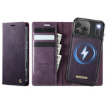 CASEME For iPhone 18 Pro / 17 Pro Case  C49 Compatible with MagSafe RFID Blocking Detachable Wallet Leather Phone Cover