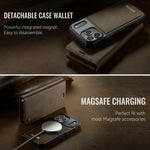 CASEME For iPhone 18 Pro Max / 17 Pro Max Case  C49 Compatible with MagSafe RFID Blocking Detachable Wallet Leather Phone Cover