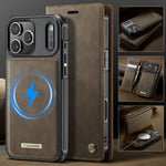 CASEME For iPhone 18 Pro Max / 17 Pro Max Case  C49 Compatible with MagSafe RFID Blocking Detachable Wallet Leather Phone Cover
