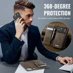 CASEME For iPhone 18 Pro Max / 17 Pro Max Case  C49 Compatible with MagSafe RFID Blocking Detachable Wallet Leather Phone Cover