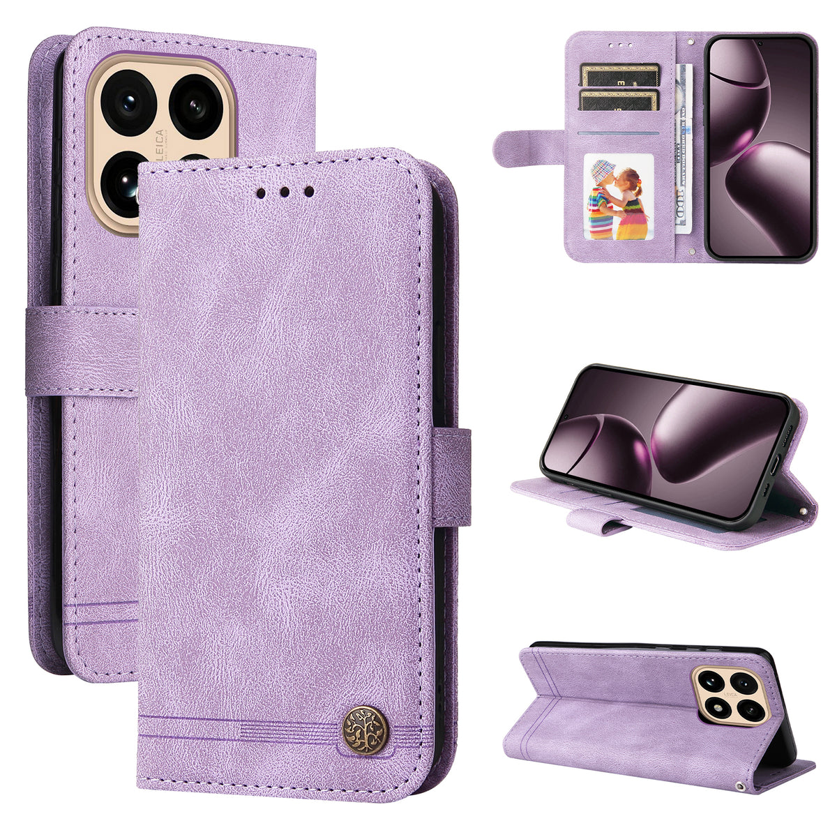 For Xiaomi 15T Leather Wallet Cases Skin Touch Phone Cover Stand with Strap