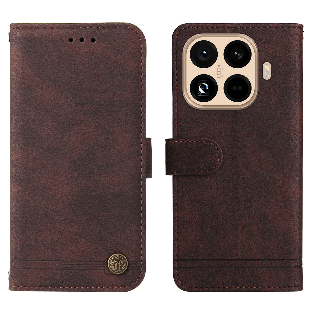 Xiaomi 15T Pro Läderplånboksfodral Skin Touch mobilfodral Stativ med Rem