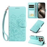 For Xiaomi 15T Pro Case RFID Blocking Imprinted Dog Pattern PU Leather Phone Cover with Wrist Strap