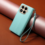 For Xiaomi 15T Pro Case RFID Blocking Imprinted Dog Pattern PU Leather Phone Cover with Wrist Strap