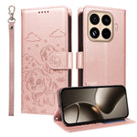 For Xiaomi 15T Pro Case RFID Blocking Imprinted Dog Pattern PU Leather Phone Cover with Wrist Strap