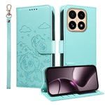 For Xiaomi 15T Case RFID Blocking Imprinted Dog Pattern PU Leather Phone Cover with Wrist Strap