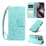 For Xiaomi 15T Case RFID Blocking Imprinted Dog Pattern PU Leather Phone Cover with Wrist Strap