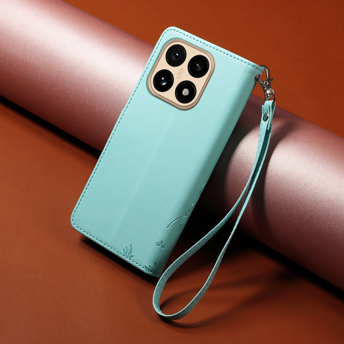 For Xiaomi 15T Case RFID Blocking Imprinted Dog Pattern PU Leather Phone Cover with Wrist Strap