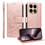 For Xiaomi 15T Case RFID Blocking Imprinted Dog Pattern PU Leather Phone Cover with Wrist Strap