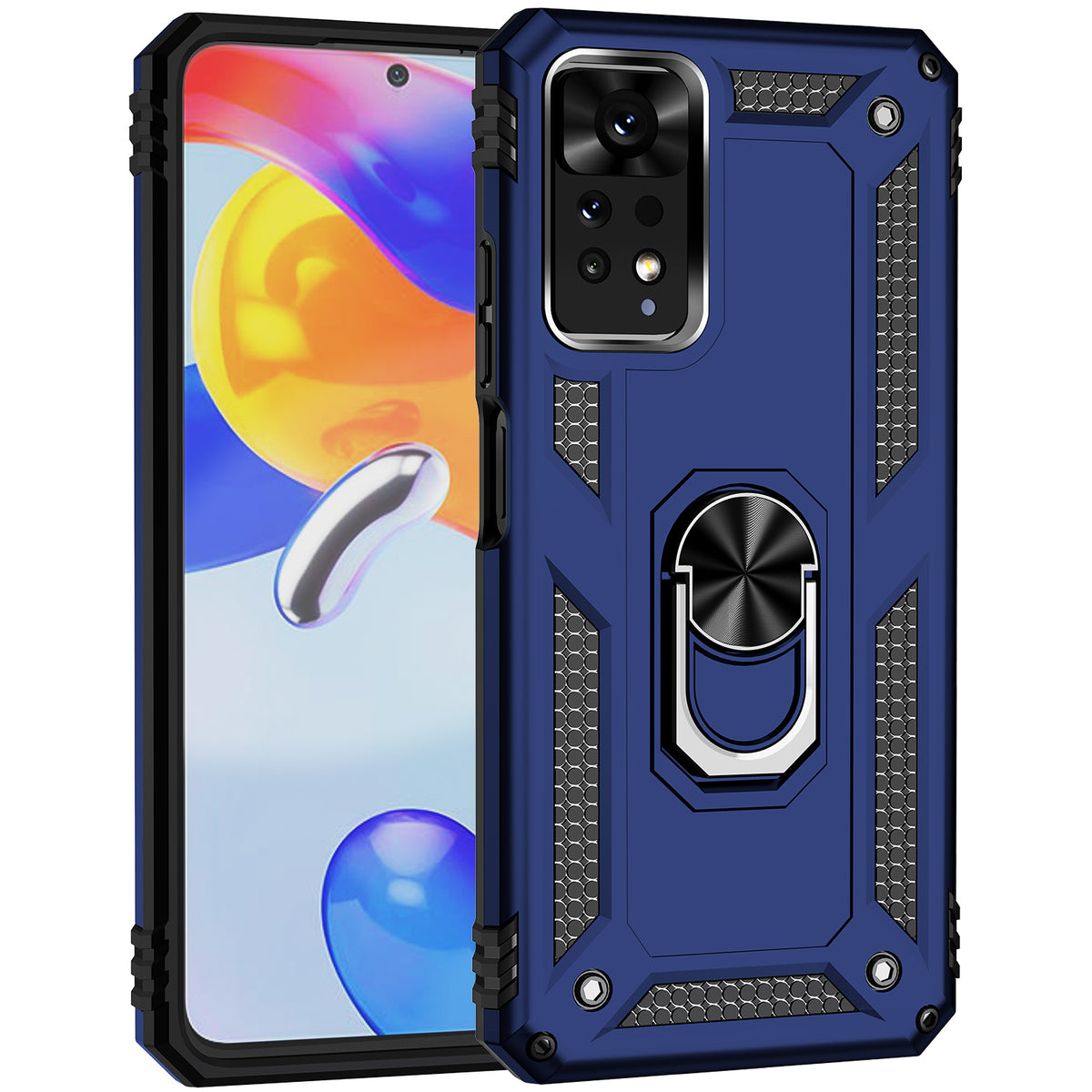 For Xiaomi Redmi Note 11E Pro 5G / Xiaomi Redmi Note 11 Pro 5G (Qualcomm) Case PC + TPU Phone Cover with Kickstand