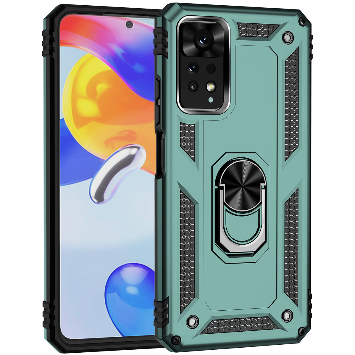 For Xiaomi Redmi Note 11E Pro 5G / Xiaomi Redmi Note 11 Pro 5G (Qualcomm) Case PC + TPU Phone Cover with Kickstand
