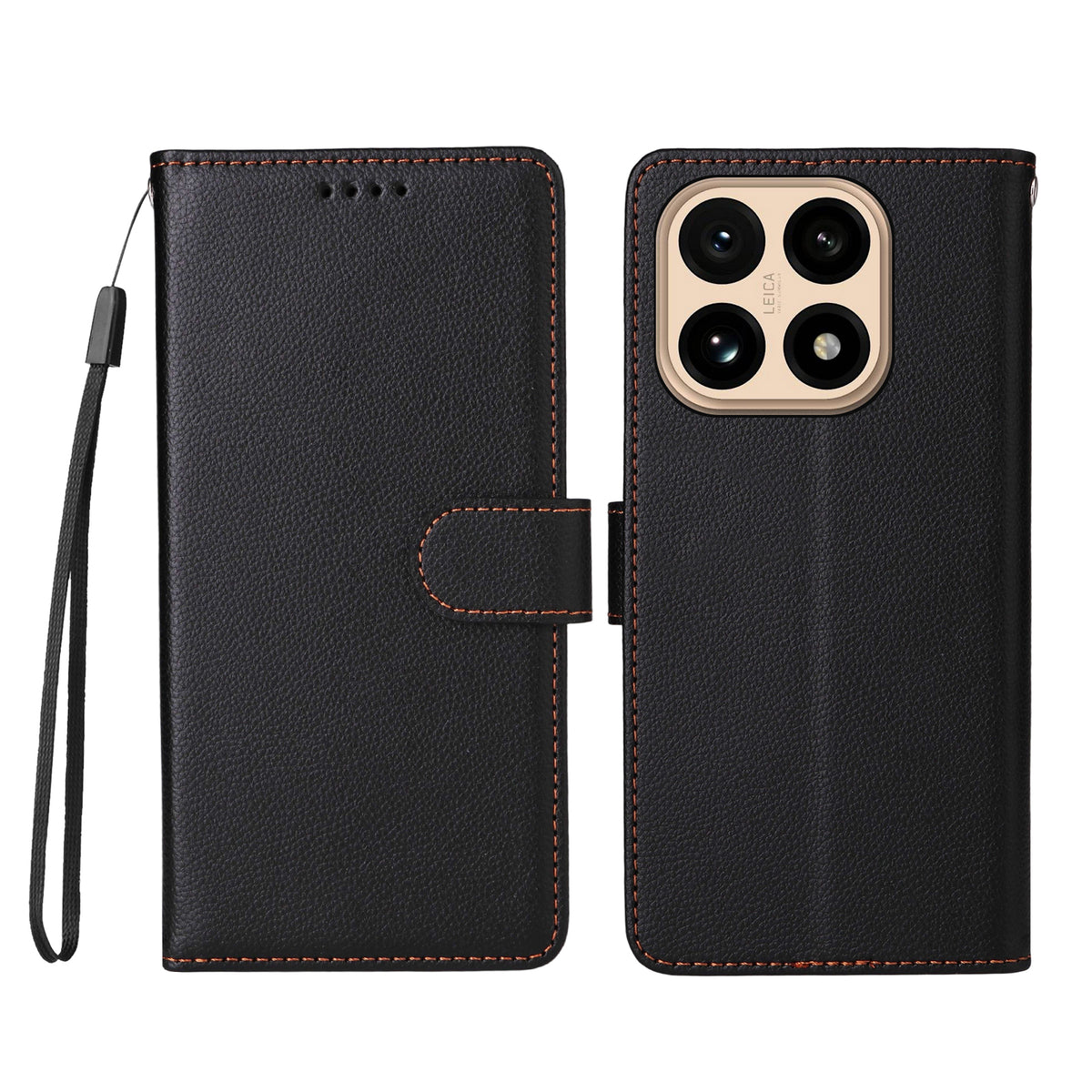 For Xiaomi 15T Case RFID Blocking 3 Card Slots PU Leather Phone Cover with Wrist Strap