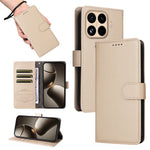 Xiaomi 15T Pro-skal, RFID-blockerande, 3 kortplatser, PU-läder, mobilskal med handledsrem