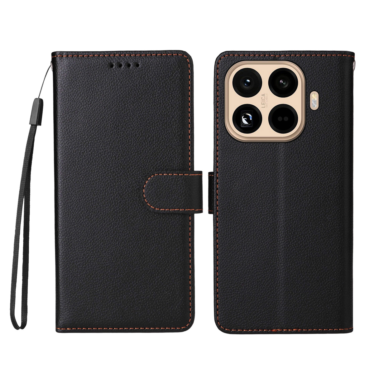 For Xiaomi 15T Pro Case RFID Blocking 3 Card Slots PU Leather Phone Cover with Wrist Strap