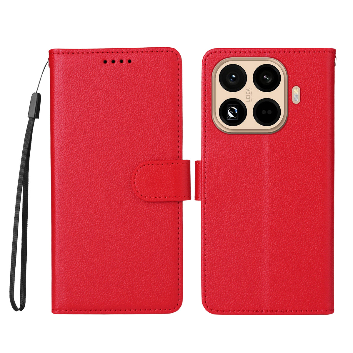 Xiaomi 15T Pro-skal, RFID-blockerande, 3 kortplatser, PU-läder, mobilskal med handledsrem