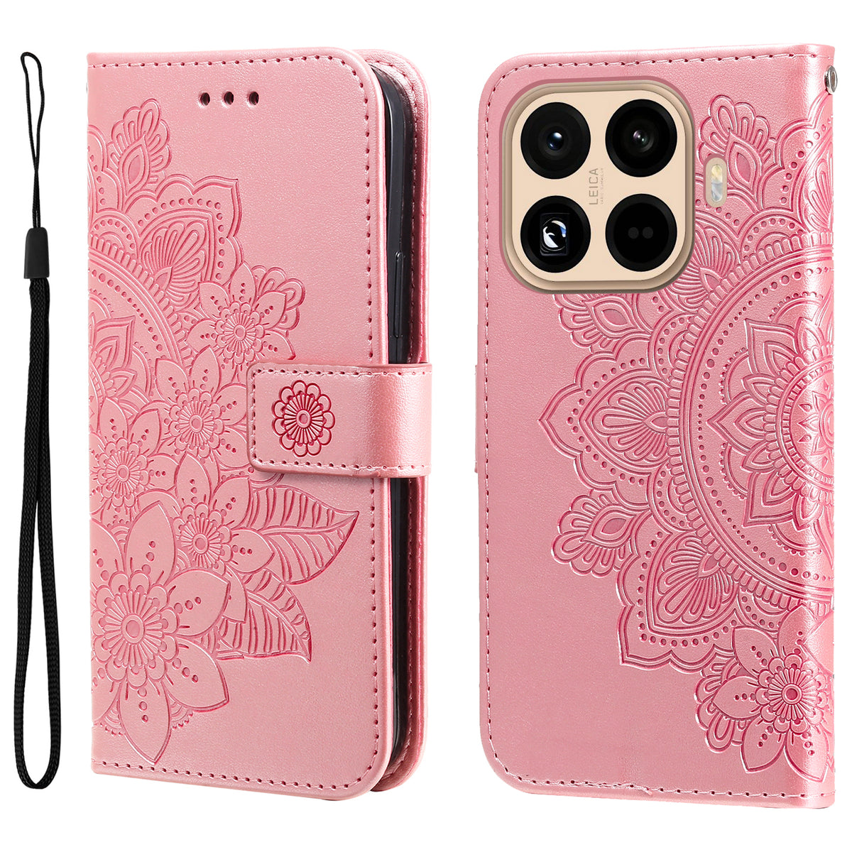 For Xiaomi 15T Pro Case Floral Pattern PU Leather Wallet Stand Phone Cover