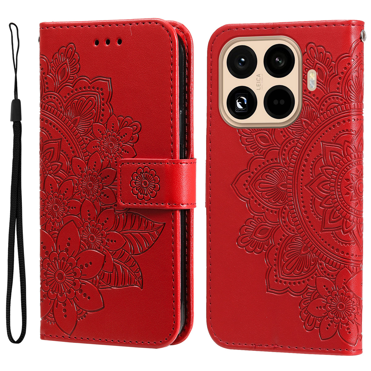 For Xiaomi 15T Pro Case Floral Pattern PU Leather Wallet Stand Phone Cover