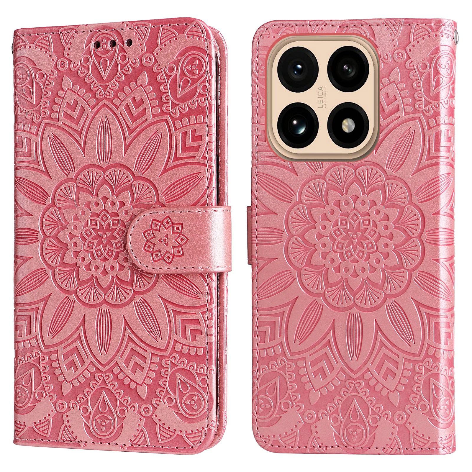 For Xiaomi 15T Case Sunflower Imprint Leather Wallet Phone Cover