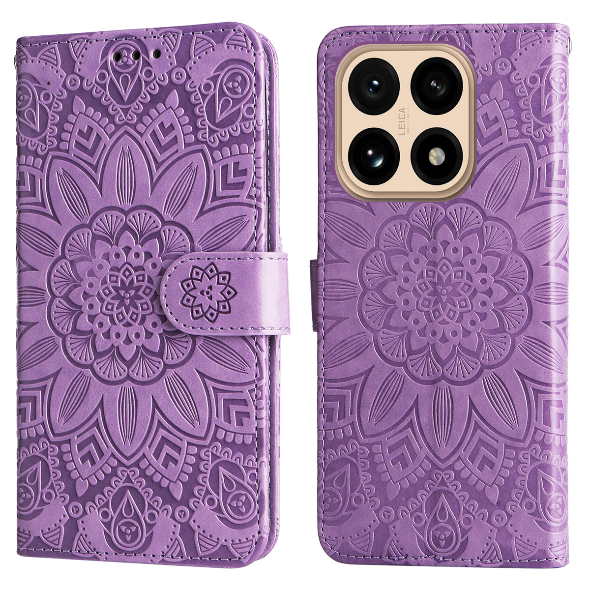 For Xiaomi 15T Case Sunflower Imprint Leather Wallet Phone Cover